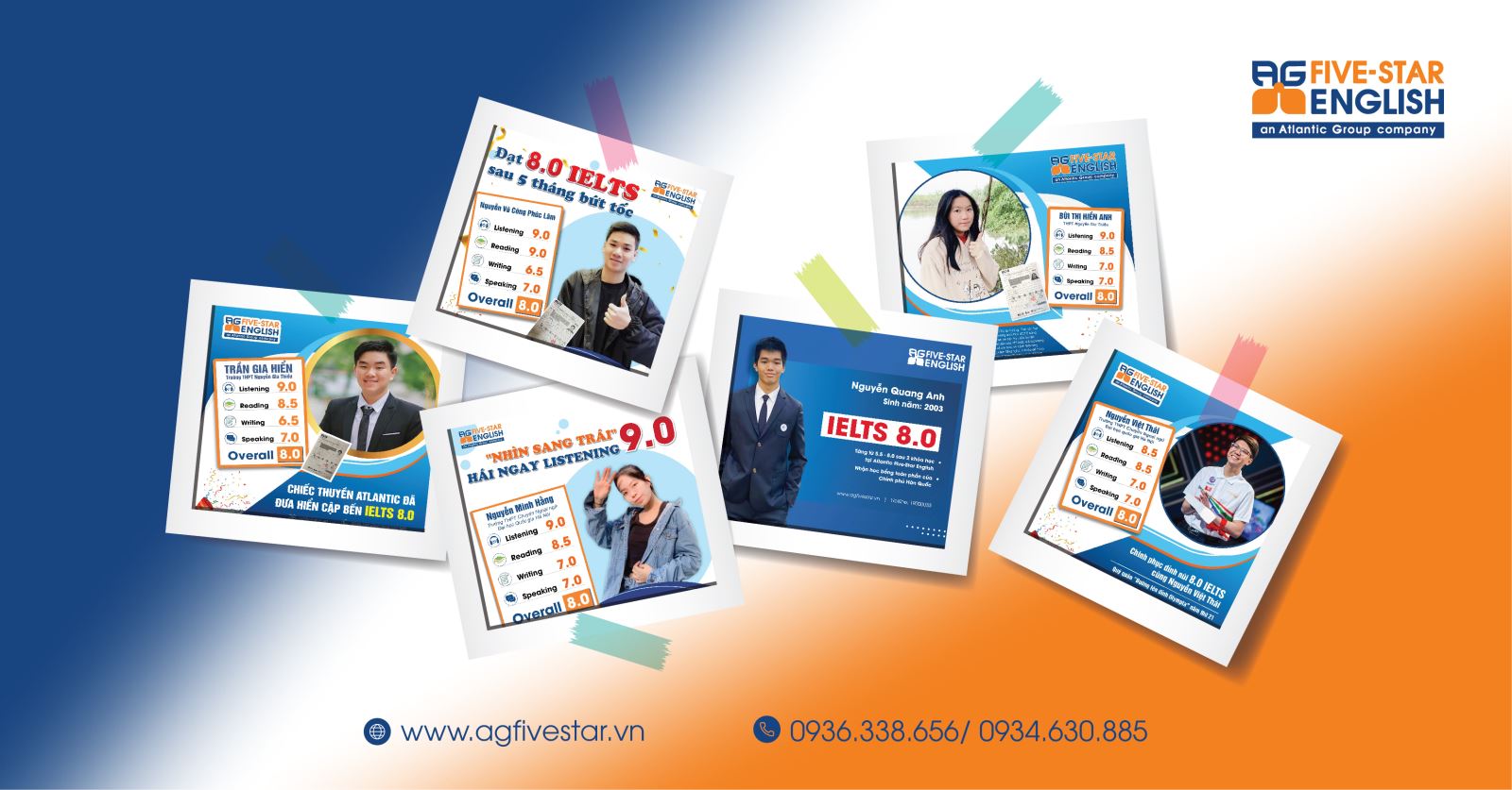 Rực rỡ bảng vàng thành tích 8.0 IELTS cùng học viên Atlantic Five-Star English